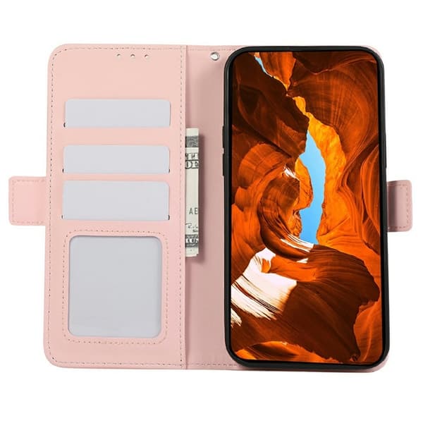 ABEEL OnePlus 15 5G Plånboksfodral RFID-Skydd Konstläder - Rosa Rosa