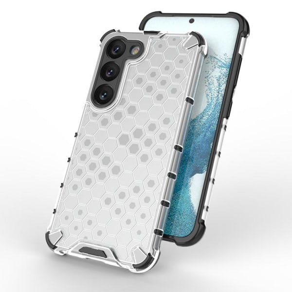 Galaxy S23 Skal Honeycomb Armored Hybrid - Musta