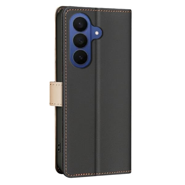 BINFEN Samsung Galaxy S26 Pro Plånboksfodral Konstläder RFID Skydd - Svart