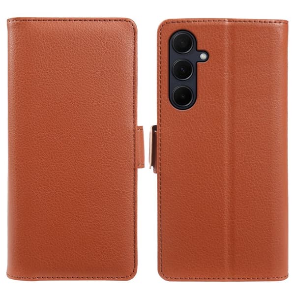 Plånboksfodral för Samsung Galaxy S26 Plus Magnetiskt Konstläder - Brun
