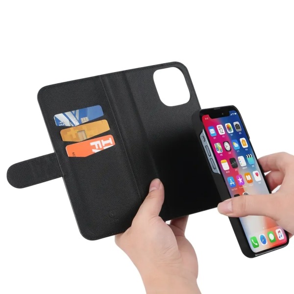 SIGN iPhone 15 Pro Wallet Case 2-in-1 - musta