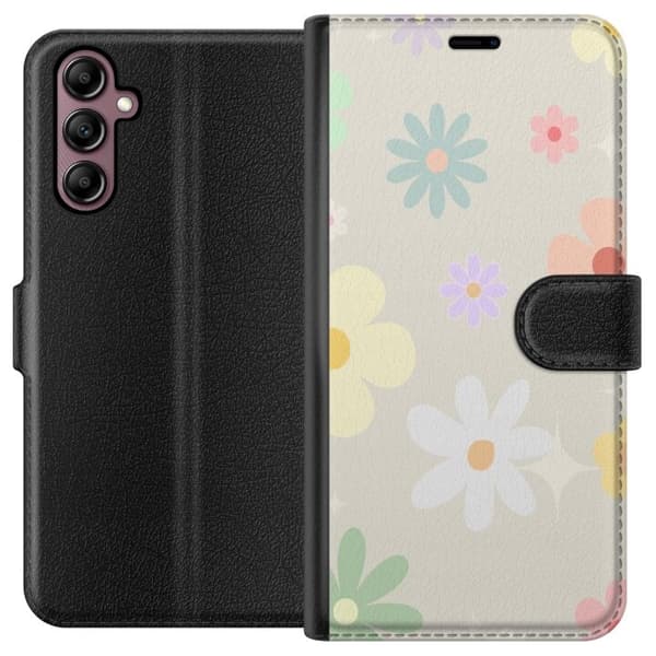 Pung Taske til Samsung Galaxy A14 5G med fejende blomster