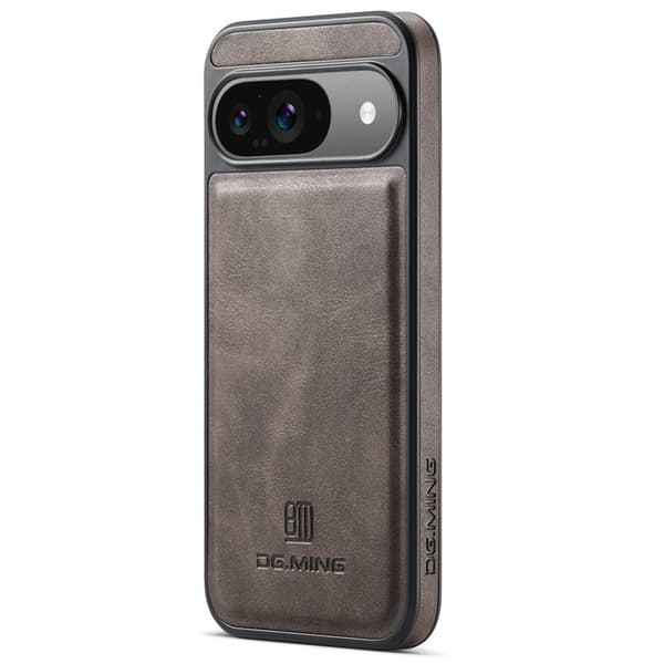 DG.MING Mobilskal till Google Pixel 9 Pro Anti-Drop Läder Coated - Brun