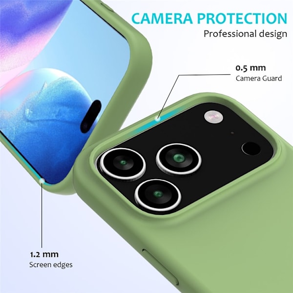Mobilskal till iPhone 17 Pro Liquid Silikon - Mintgrön Grön