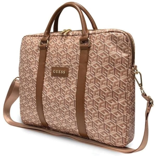Guess Datorfodral 16'' GCube Stripes - Brun Brun