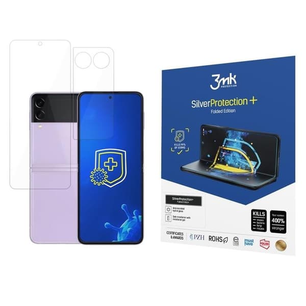 3MK Galaxy Z Flip 3 5G  Skærmbeskyttelse Silver Protect + Folded Editi Silver