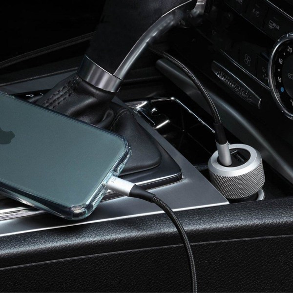 Just Mobile Highway Turbo m. Billaddare USB-C till Lightning-kab