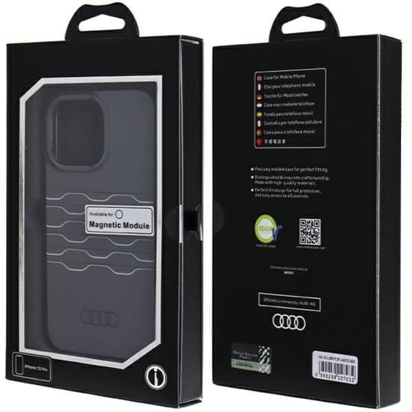 Audi iPhone 13/13 Pro -puhelinkotelo Magsafe IML - Musta Black