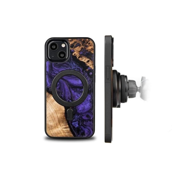 Bewood iPhone 13 mobiltaske Magsafe Unique Voilet - Sort