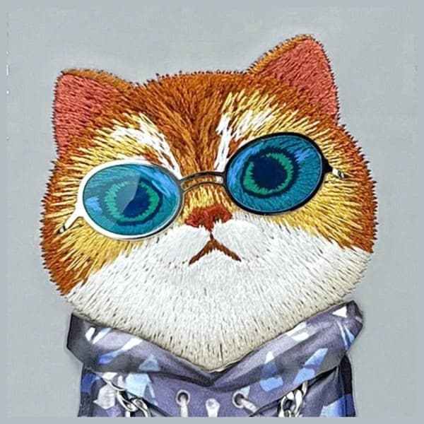 Nimmy Mobilskal till iPhone 15 Glasses Cool Cat - Grå Grå