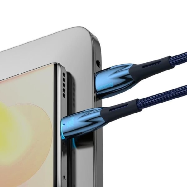 Baseus Glimmer USB-A till USB-C 100W Kabel 2m - Blå