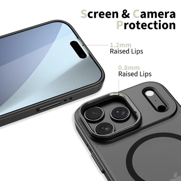 Tech-Protect Telefontaske til iPhone 17 Pro Magsafe Kickstand - Mat Sort Svart