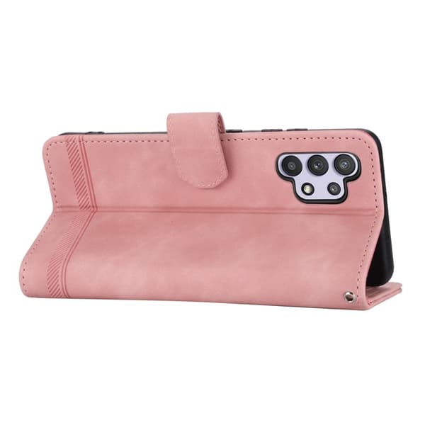 DIERFENG DF-03 Plånboksfodral för Samsung Galaxy A32 5G - Konstläder - Rosa