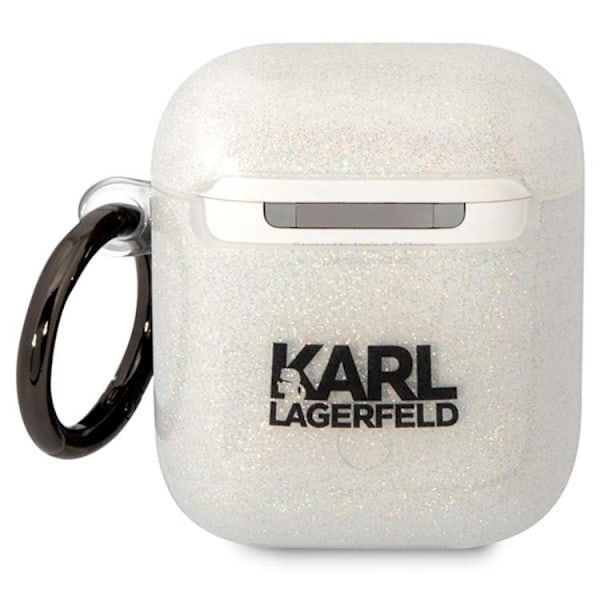 KARL LAGERFELD AirPods 1/2 Skal Gliter Karl&Choupette - Clear