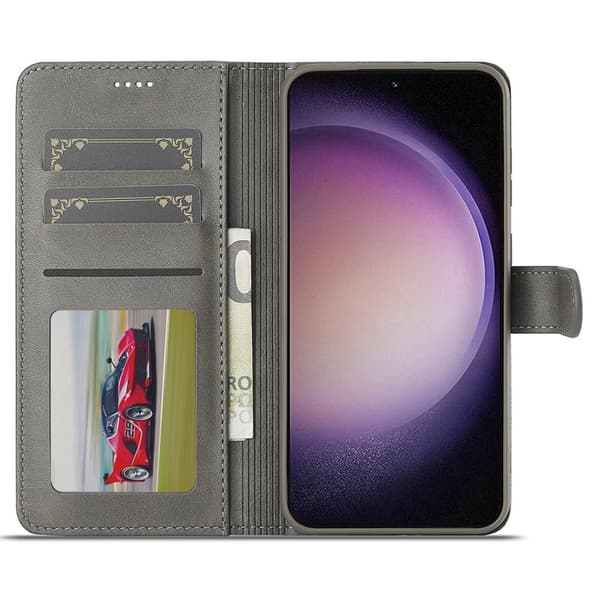 LC.IMEEKE Samsung Galaxy A56 5G Plånboksfodral Konstläder - Grå