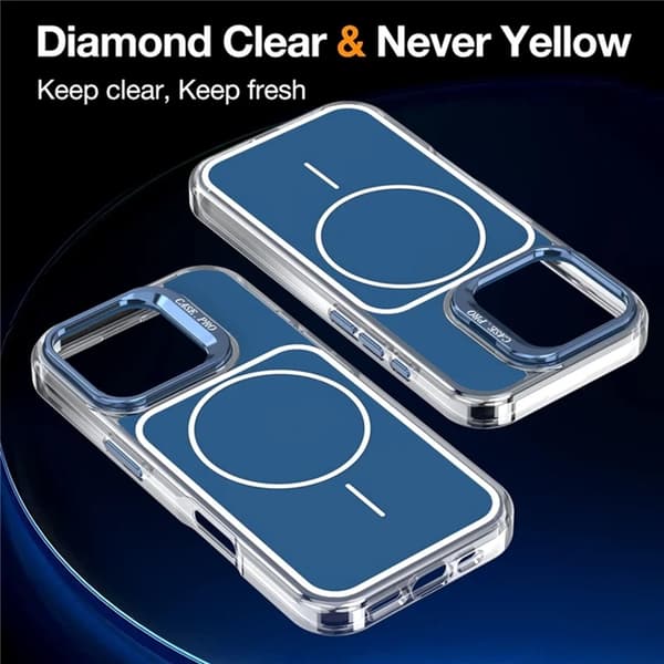 Mobilskal till iPhone 16 Pro Max MagSafe Lens Kickstand med Handrem - Blå Blå