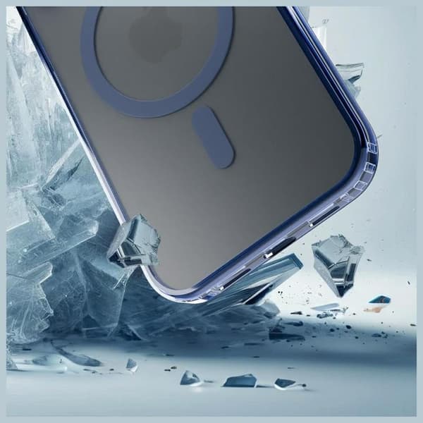 3MK Mobilskal till iPhone 17 MagSafe Frosty - Blå Blå