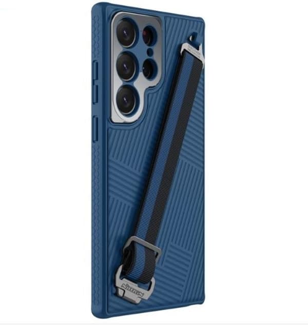 Nillkin Galaxy S23 Ultra Skal Stripe Handrem - Blå Blå