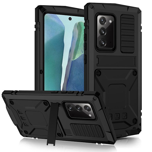 R-JUST Mobilskal till Galaxy Note20 Metall + Silikon + PC Svart