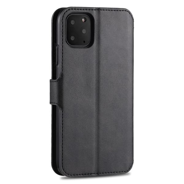 AZNS Leather Stand Plånboksfodral för iPhone 12 Pro - Konstläder - Svart