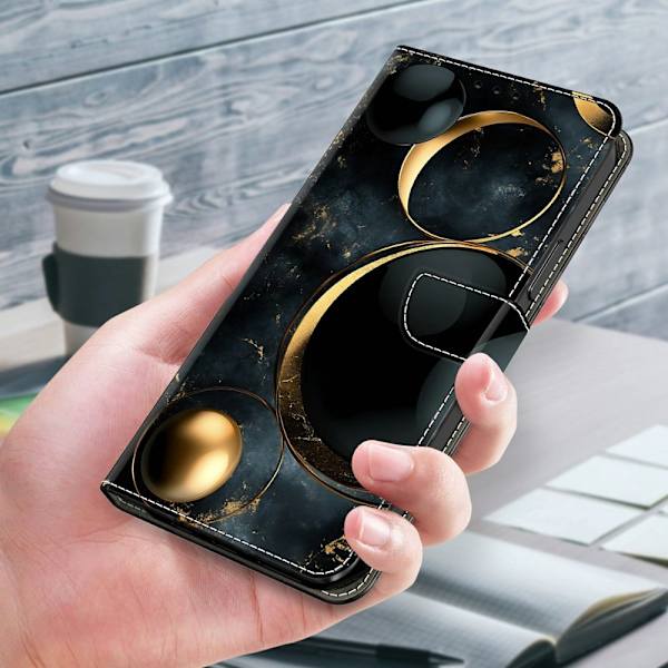 Plånboksfodral för Samsung Galaxy S26 Plus Fällbart Ställ - Guld