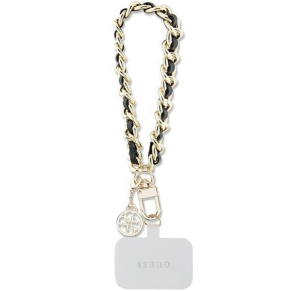 Guess Universal Mobilrem Saffiano Chain Charm - Svart Svart