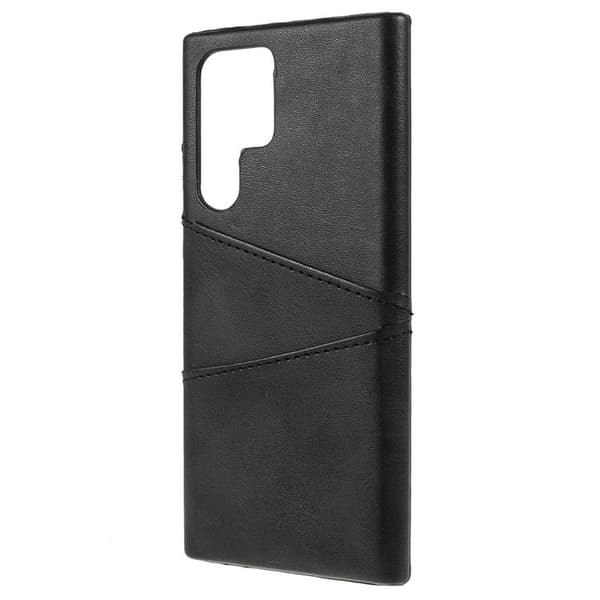 Kortholder Læder Cover Galaxy S22 Plus - Sort Black