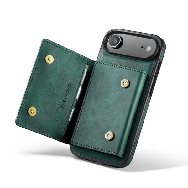 DG.MING M5 Series iPhone Air Plånboksfodral Konstläder Magnetiskt Grön