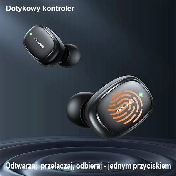 Awei TWS Bluetooth In-Ear øretelefon T13 Pro - Sort Black