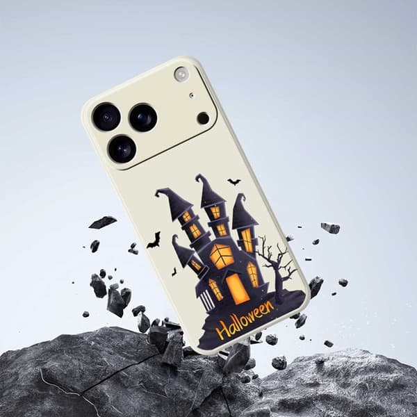Mobilskal till iPhone 17 Pro Max med Halloween Castle TPU - Grön Grön