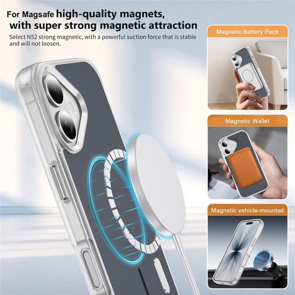 Mobilskal till iPhone 17 MagSafe Skin Touch TPU PC Svart