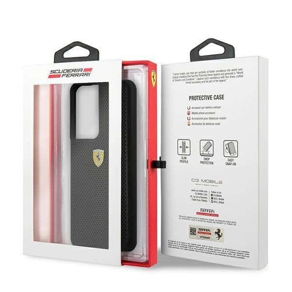 Ferrari Cover Galaxy S21 Ultra On Track Perforeret - Sort Black