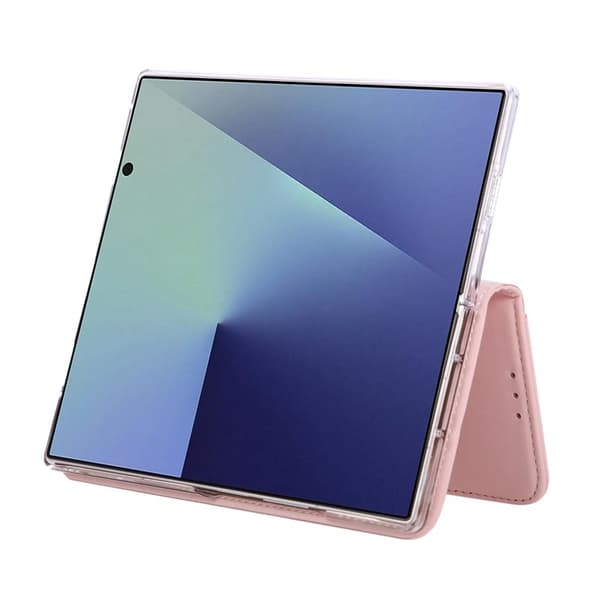 ABEEL Samsung Galaxy Z Fold7 5G Plånboksfodral RFID-Skydd Konstläder Rosa