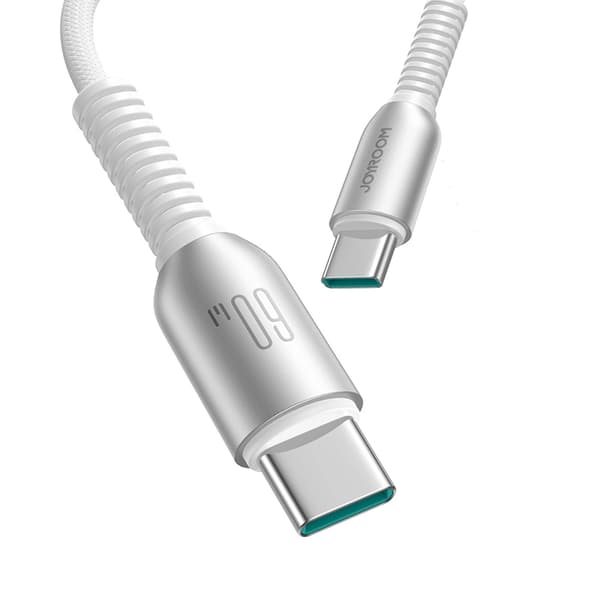 Joyroom S-A51 60W USB-C - USB-C Kabel 1.2m - Ljusgrå Grå