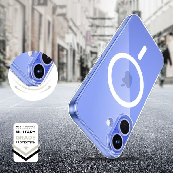 Tech-Protect Telefontaske til iPhone 16 Magsafe Flexair - Klar Transparent
