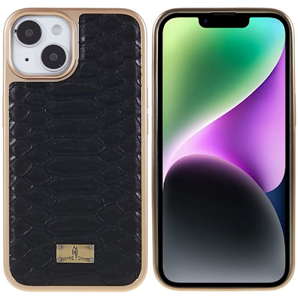 FIERRE SHANN iPhone 14 Plus Plånboksfodral Konstläder - Svart