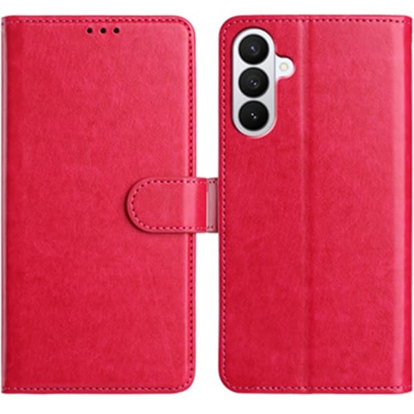 Samsung Galaxy S26 Pro Plånboksfodral Konstläder Folio Ställ - Rosa