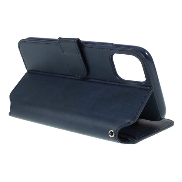 AZNS Leather Stand Plånboksfodral iPhone 11 6.1 tum - Konstläder - Blå