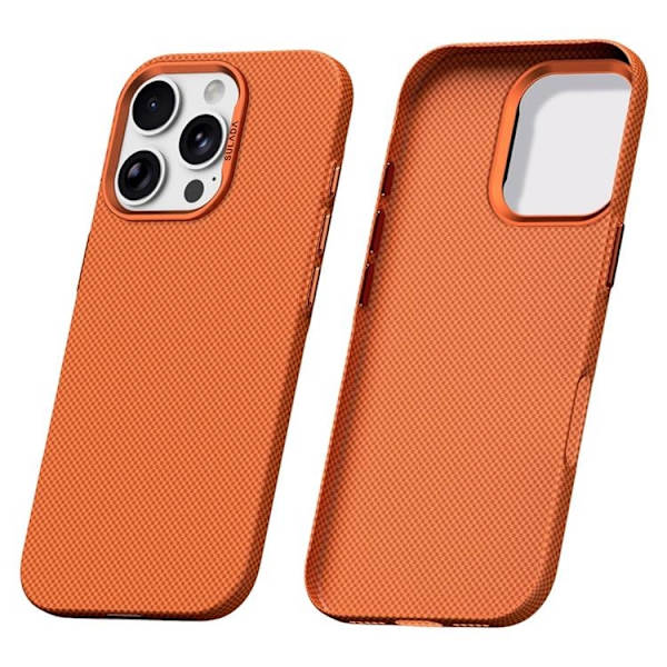 SULADA Mobilskal till iPhone 16 Pro Max Grid TextuRöd Orange
