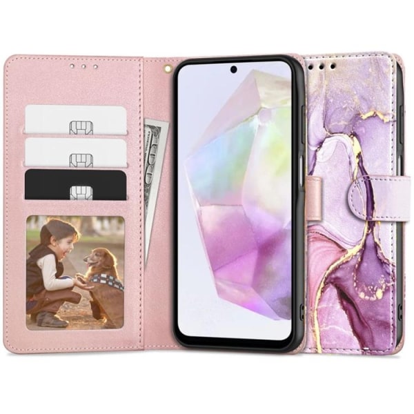 Tech-Protect Galaxy A55 5G Pungetui - Marble Rosa