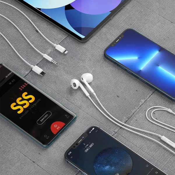 Dudao In-Ear Hörlurar med USB Typ-C Kontakt - Vit Vit