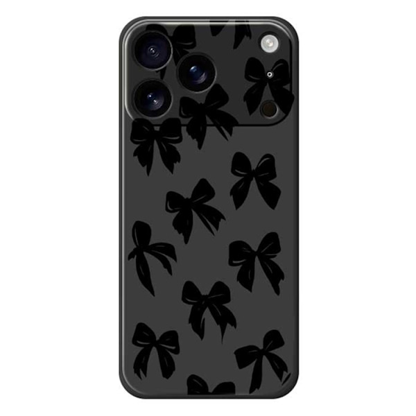 Mobilskal till iPhone 17 Pro Bow Pattern Printing Straight - Svart Svart