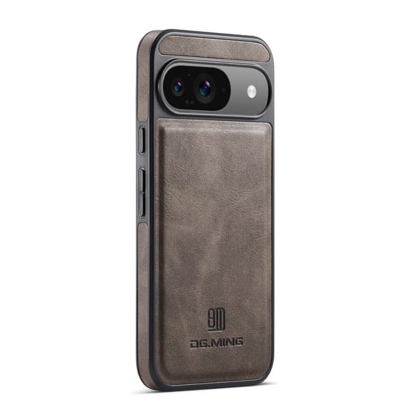 DG.MING Mobilskal till Google Pixel 9 Pro Anti-Drop Läder Coated - Brun