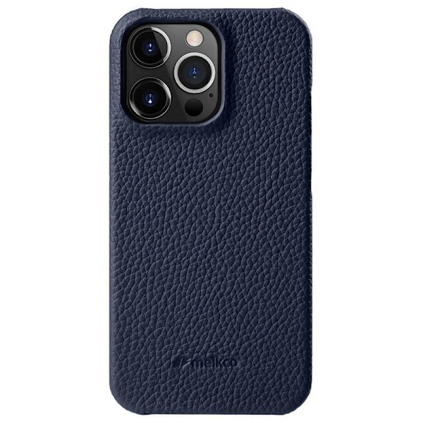 MELKCO Mobilskal till iPhone 13 Pro Max Äkta Läder + PC - Blå