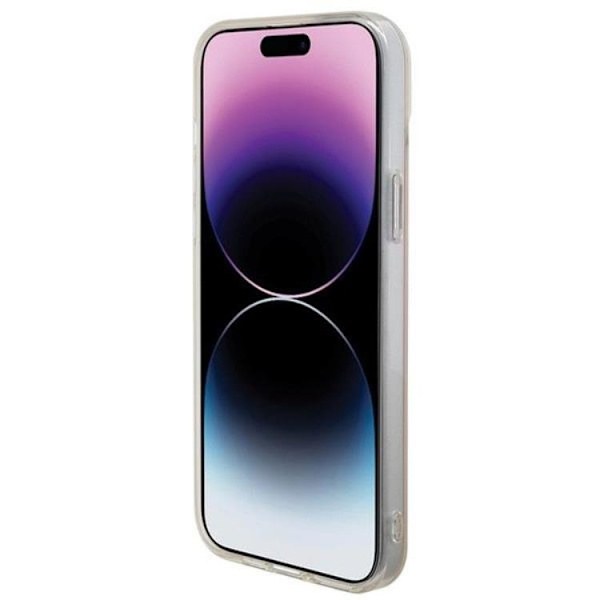 Guess iPhone 15 Pro Mobilskal Magsafe IML Iridescent - Rosa