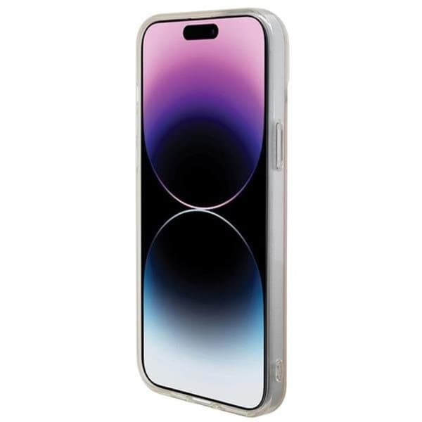 Guess Mobilskal till iPhone 15 Pro Magsafe IML Iridescent - Rosa Rosa