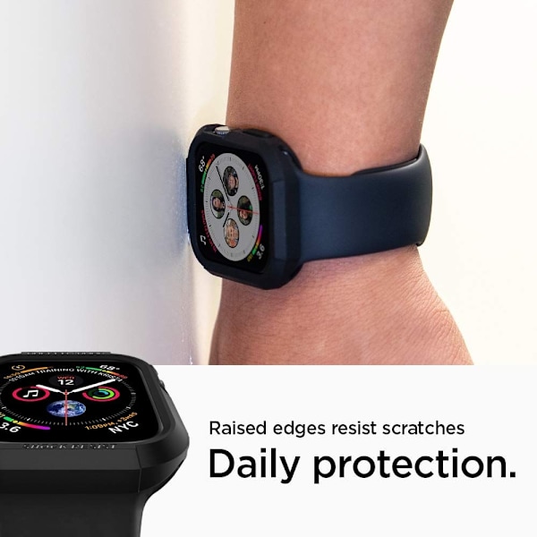 SPIGEN Rugged Armor Apple Watch 4/5/6/7/8/SE (44/45mm) Skal - Svart Svart