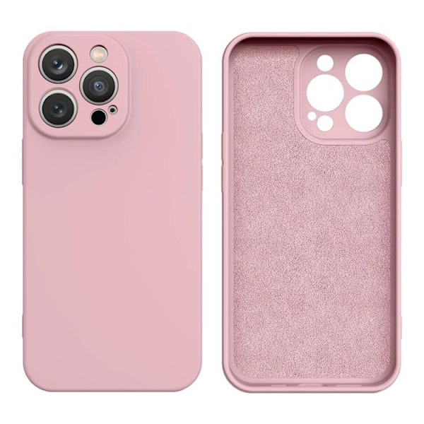 iPhone 14 Plus -kuori, silikoni - vaaleanpunainen Rosa