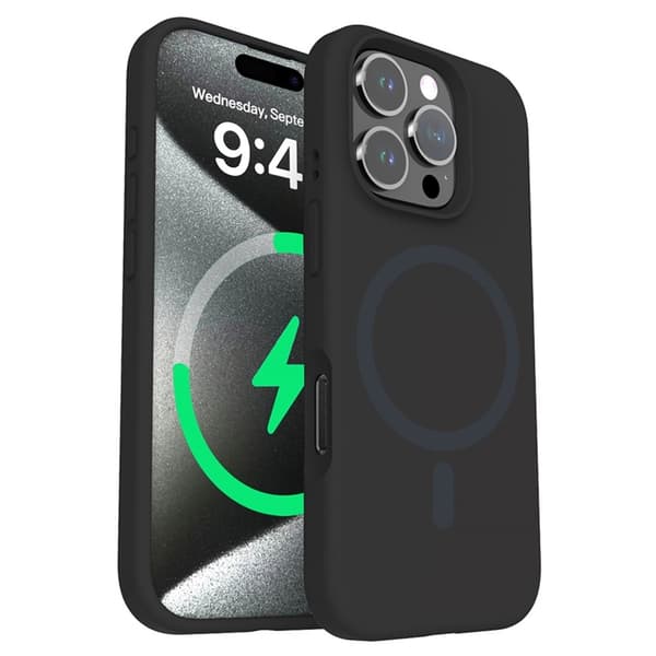Mobilskal till iPhone 16 Pro Max Magsafe Liquid Silicone - Svart Svart