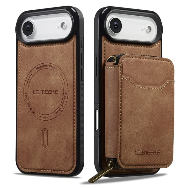 LC.IMEEKE L6 iPhone Air Plånboksfodral Konstläder - Brun